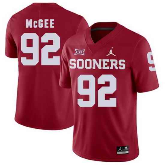 Oklahoma Sooners 92 Stacy McGee Red College Football Jersey